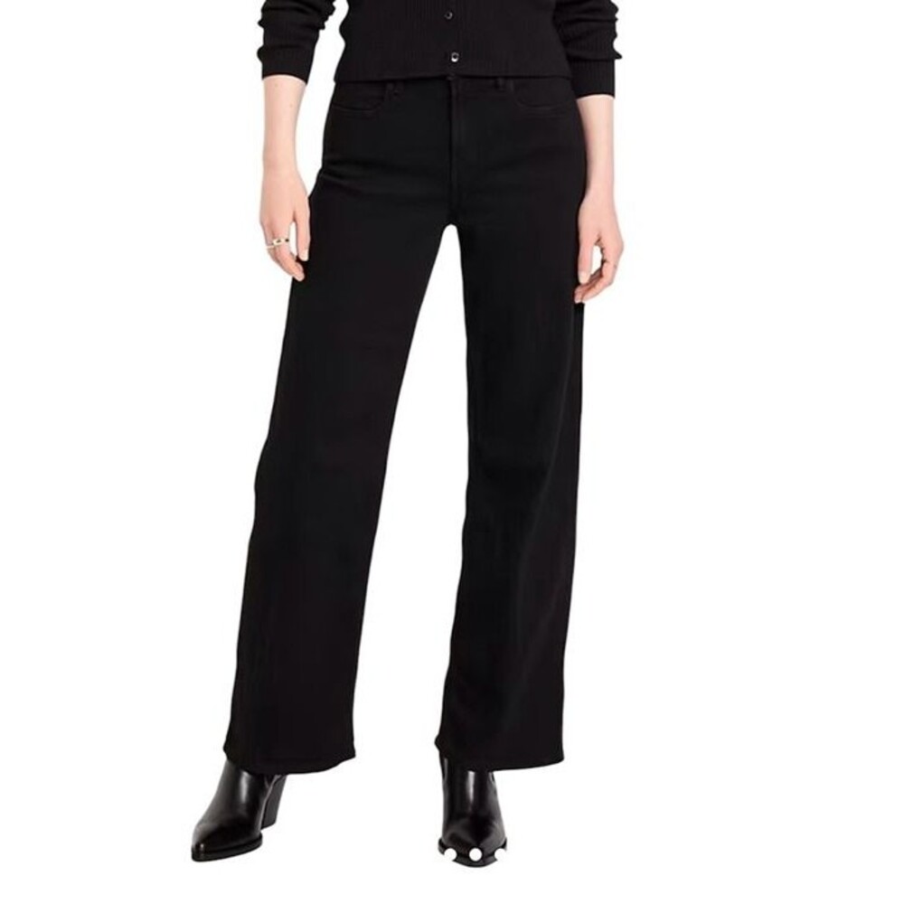 Old Navy High Rise WOW Wide Leg Jeans Black Size 16